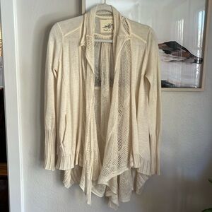 Angel of the North Anthropologie Cream open front Cardigan Cotton / Wool